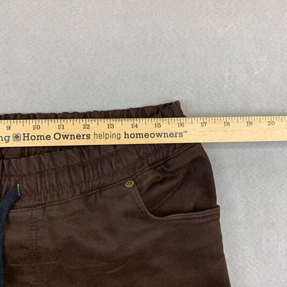 Zara Mens Pants Large Brown Cargo Soft Denim Jogging Fit Tapered Outdoor 30" - Picture 6 of 16